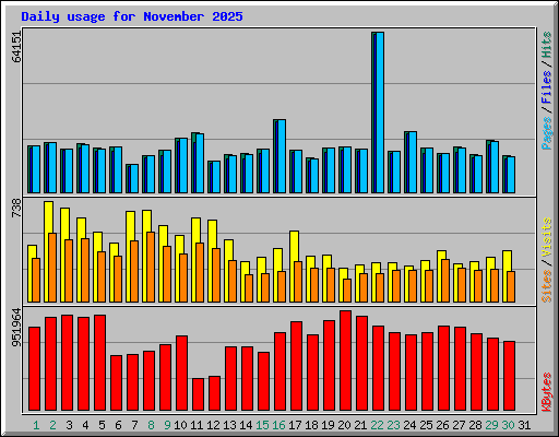 Daily usage for November 2025
