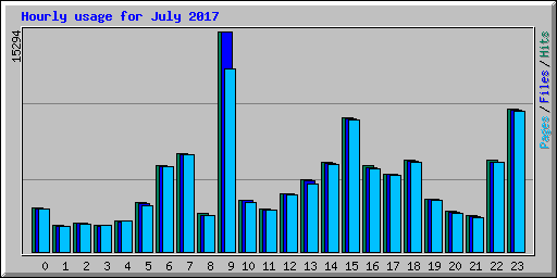 Hourly usage for July 2017