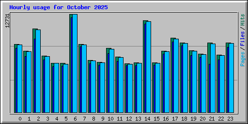 Hourly usage for October 2025