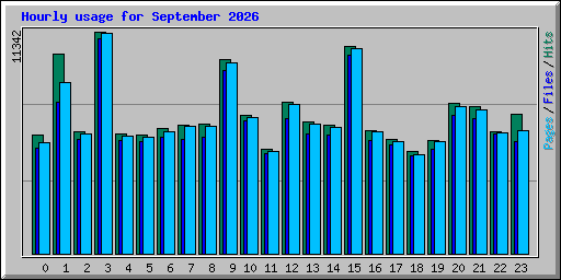 Hourly usage for September 2026